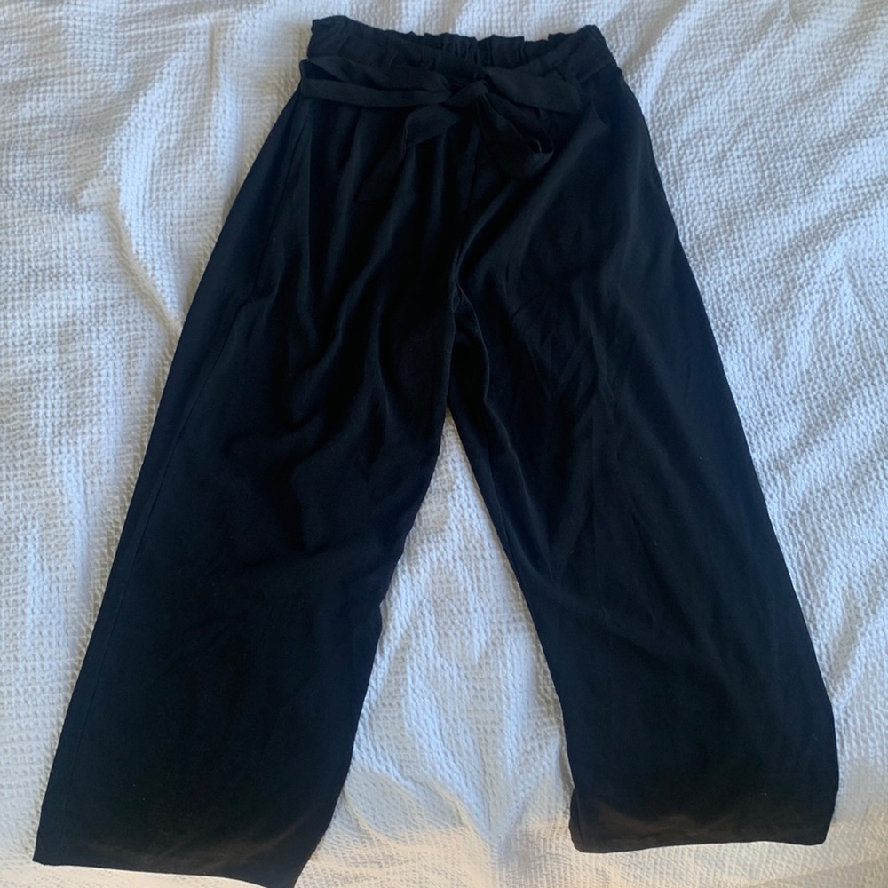 Zara wide leg trousers with built in belt